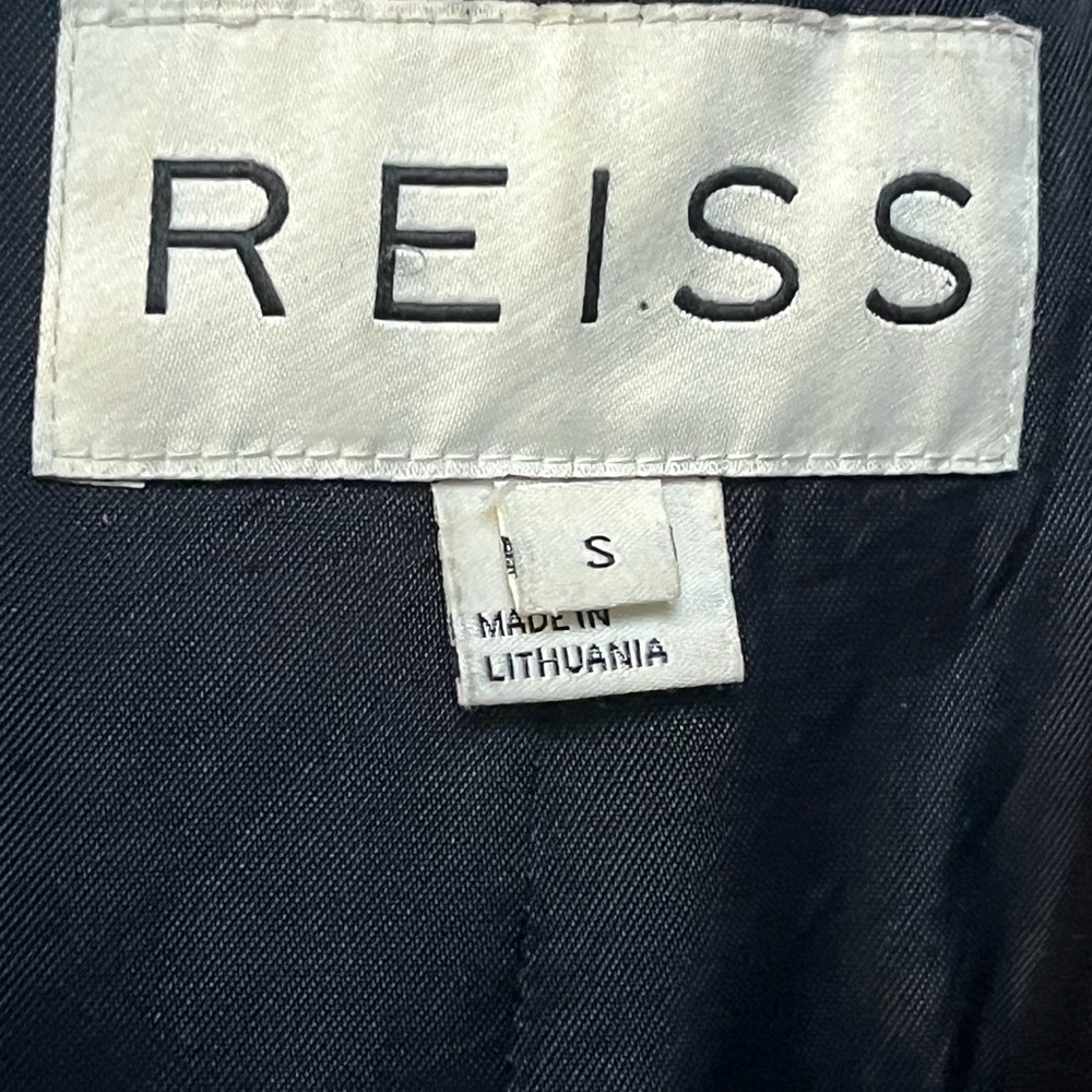 REISS Elbow Canvas Utility Military Jacket Biker 4 Pocket Men's Gray - Picture 8 of 11